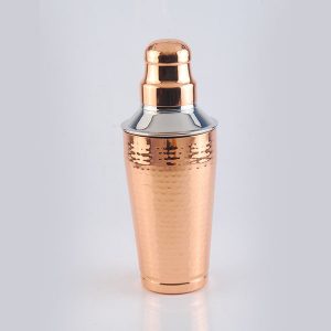 martini-cocktail-shaker-with-copper-hammered